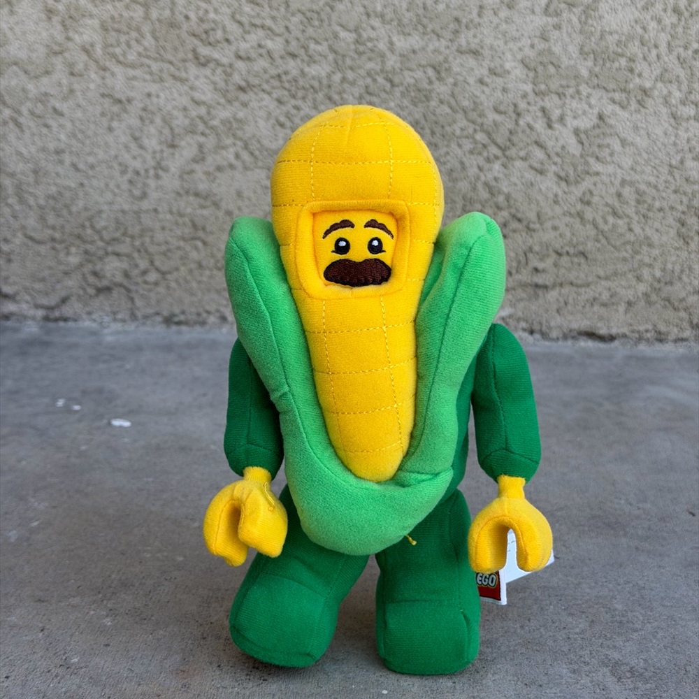 Lego Yellow Corn Cob Plush with Green Husk